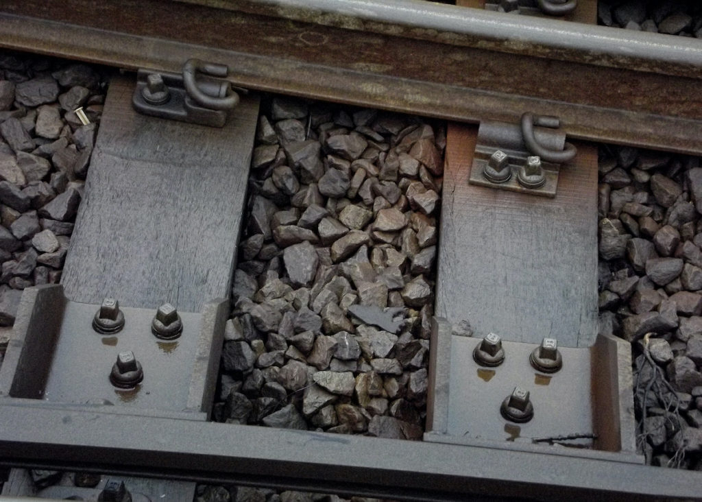 Railway sleepers and tracks